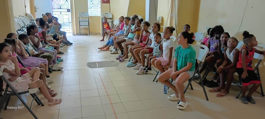 Children in classroom wide