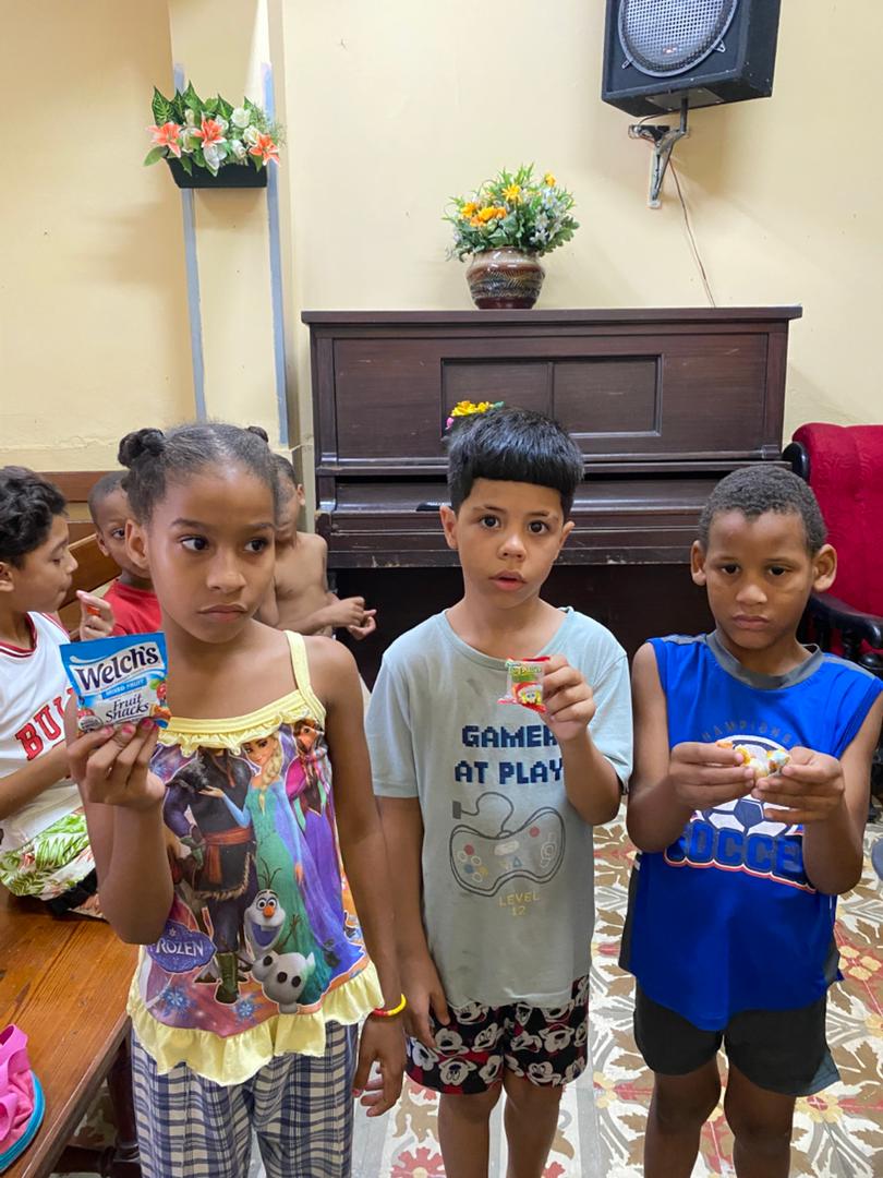 Children with candy