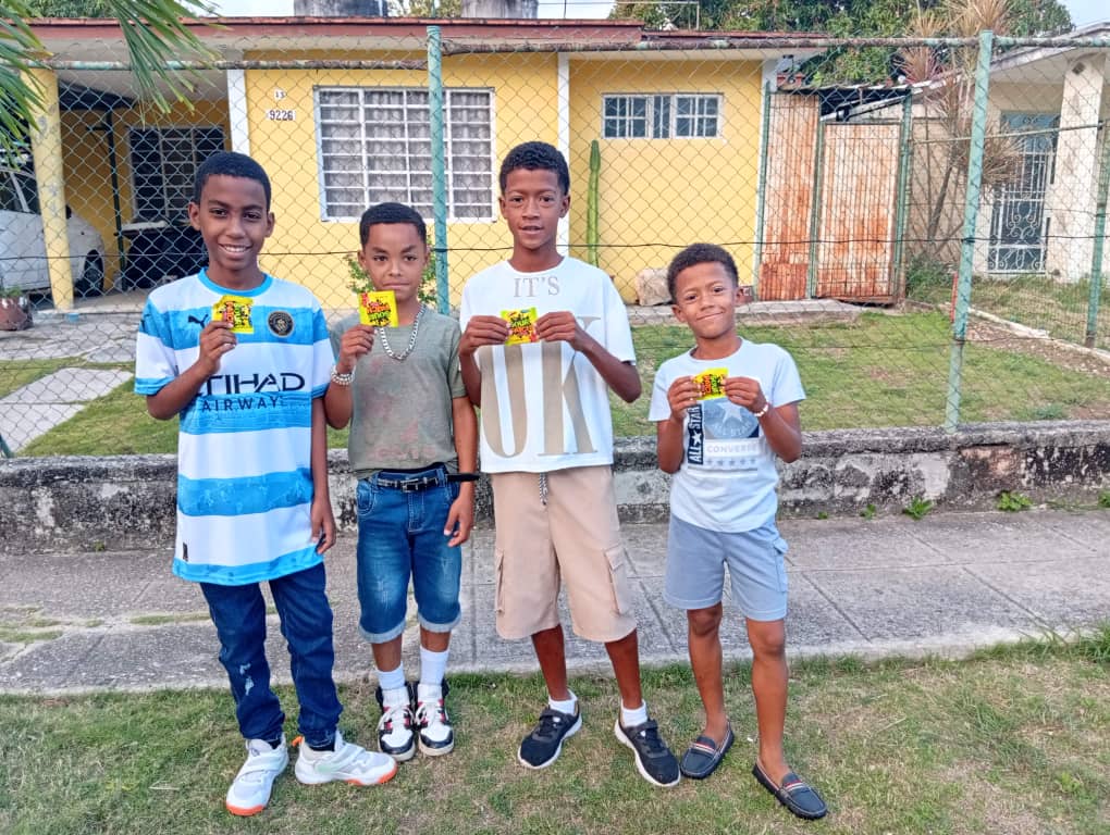 Four boys outside