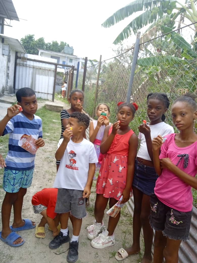 Several children outside